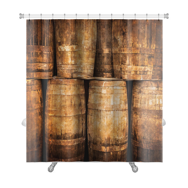 Gear New Vintage Stacked Whisky Barrels in Monochrome Vintage Style